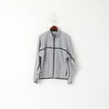Hummel Giacca da uomo M Grigia Vintage Sportswear Giacca a vento sportiva con zip intera