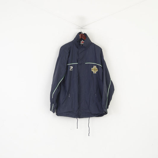 Patrick Men M Jacket Navy Nylon Waterproof Irish Football Hidden Hood Ireland Top