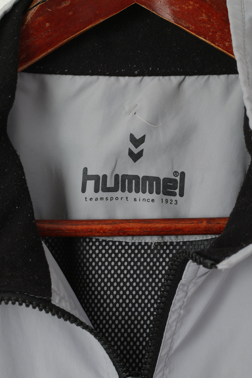 Hummel Hommes M Veste Gris Vintage Sportswear Full Zip Sport Coupe-Vent Top