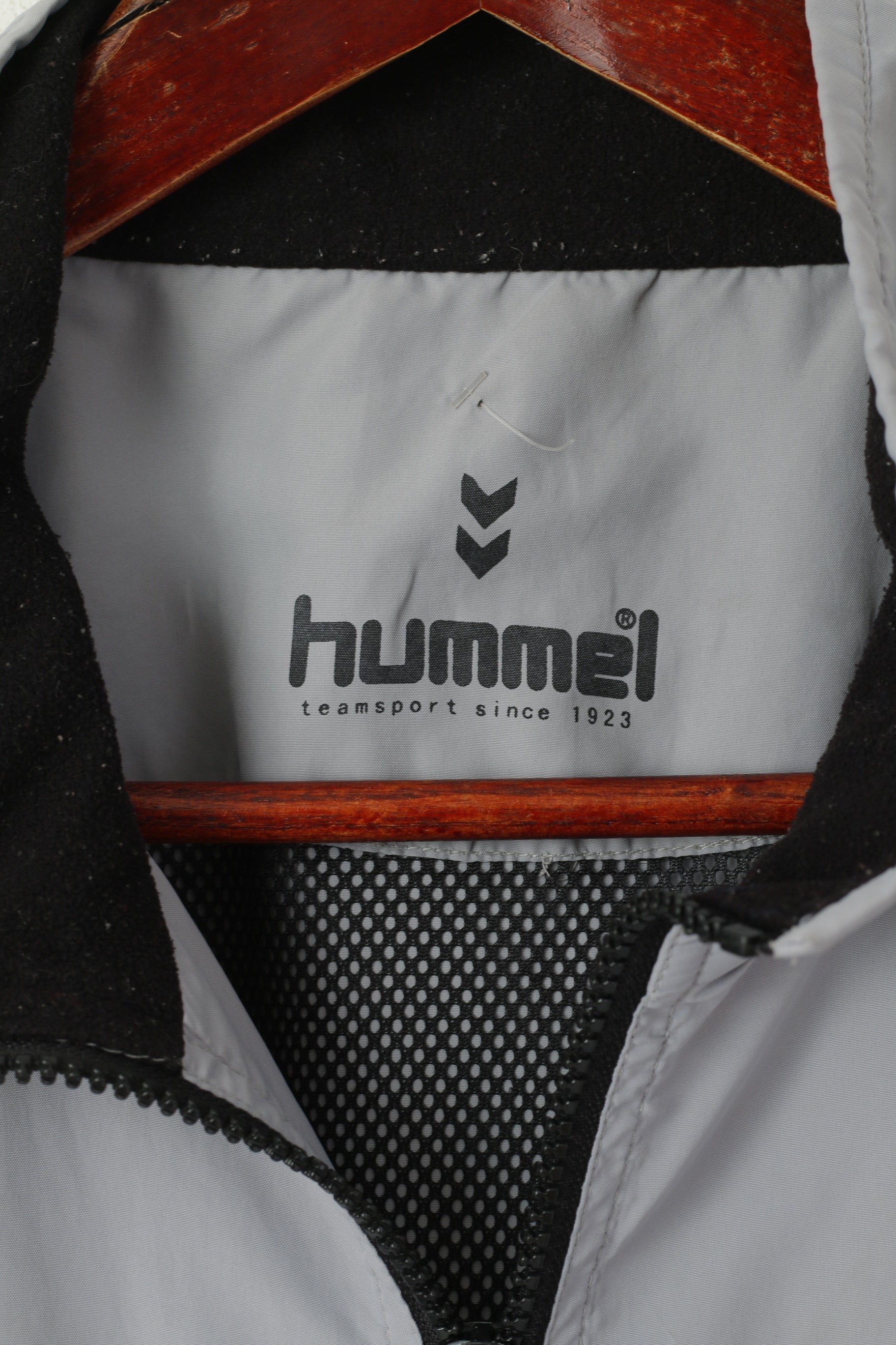 Hummel Hommes M Veste Gris Vintage Sportswear Full Zip Sport Coupe-Vent Top