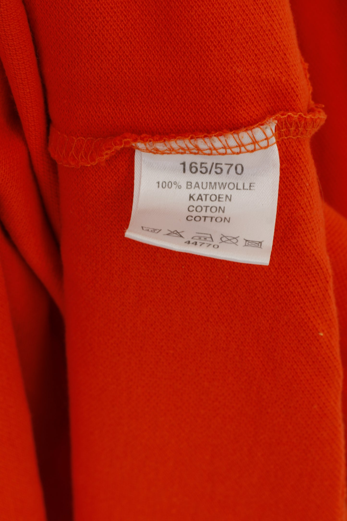 John F. Gee Jeanswear Men 68/70 XXXL T- Shirt Orange Cotton V Neck Vintage 90's Top