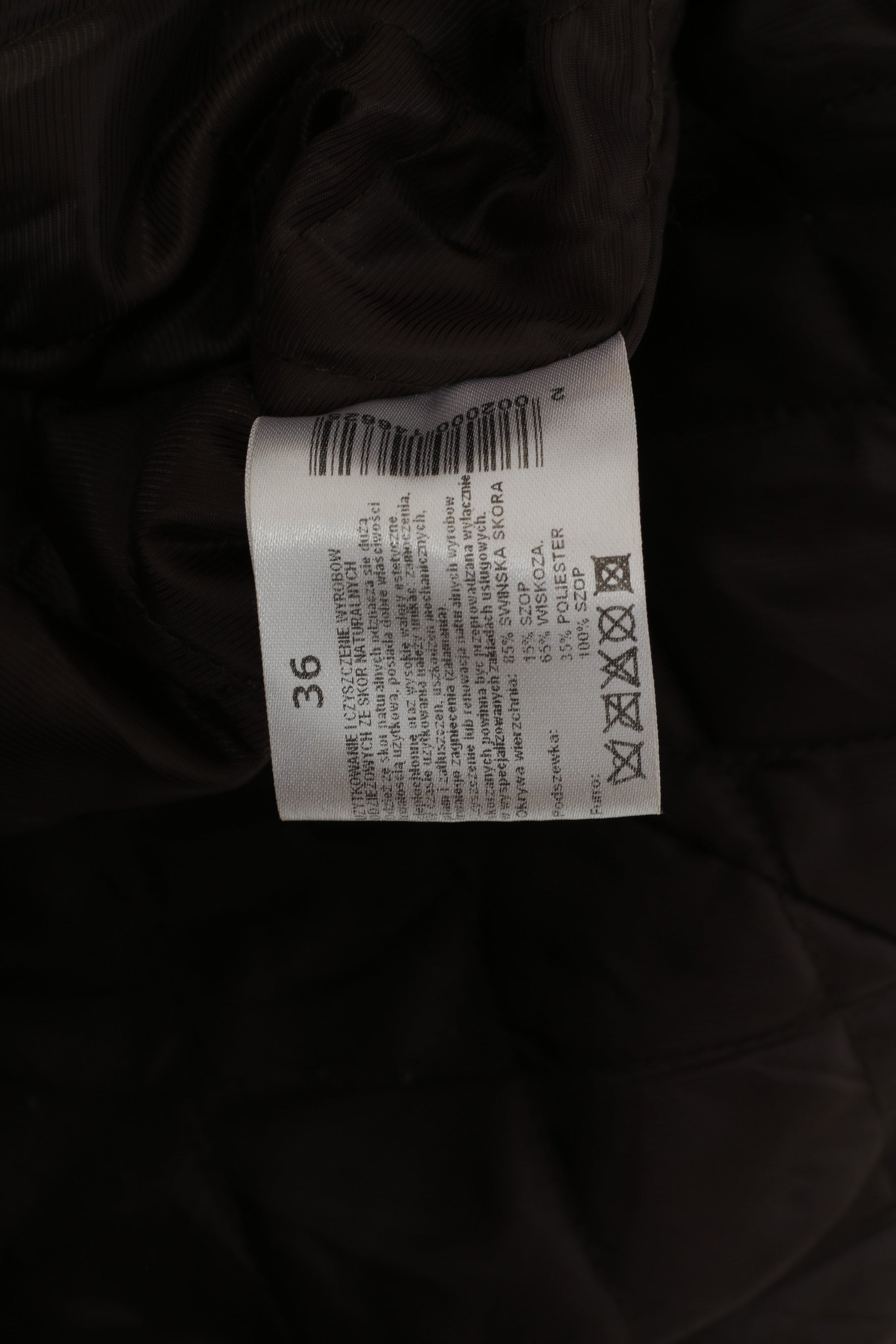 Monnari Women 36 S Leather Jacket Brown Vintage Single Breasted Shiny Coat