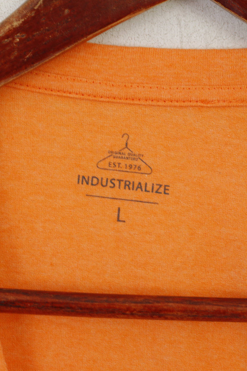 Industrialize hommes L chemise Orange coton graphique Miami LA haut d'été