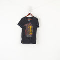 Lost Empire Hommes M (S) Chemise Noir Coton Slim Fit Tokyo World Tour Col V Haut