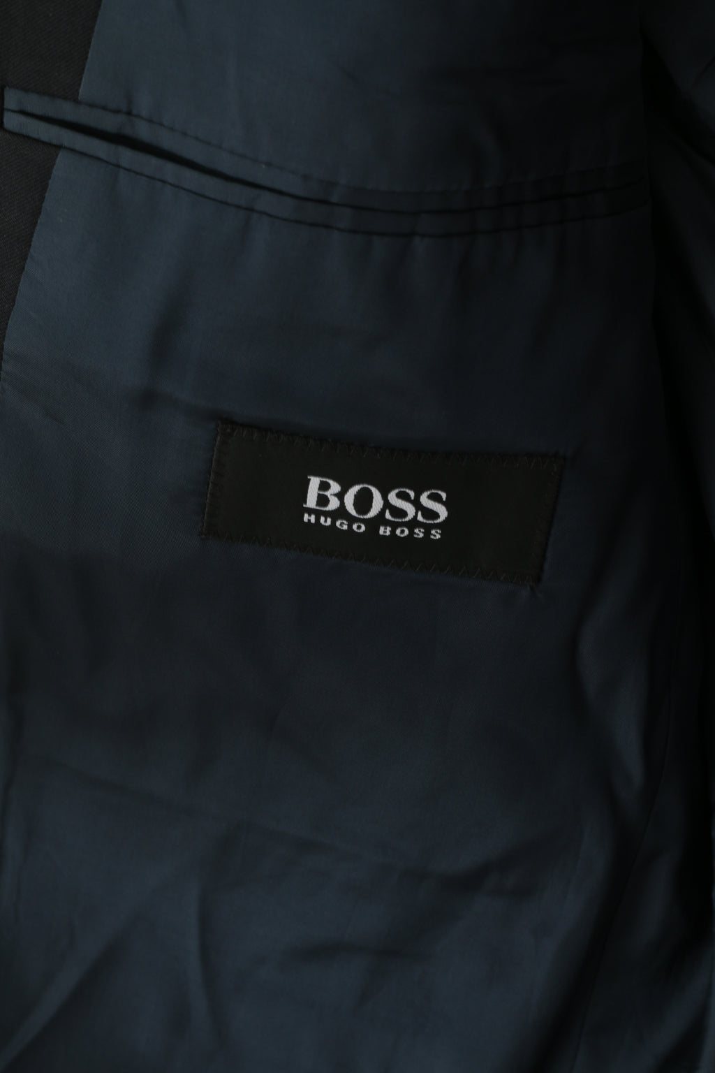 Hugo Boss Men 50 40 Blazer Navy Wool Vintage Super 100 Single Breasted Jacket