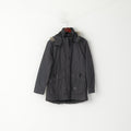 Helly Hansen Women M Jacket Parka d'extérieur à capuche en nylon rembourré gris