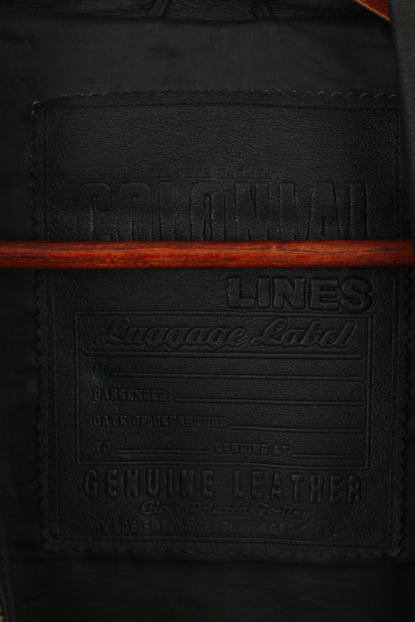 Giacca da motociclista XL con zip intera in pelle nera C&amp;A Colonial Lines da uomo