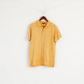 Lyle & Scott Men M Polo Shirt Orange Cotton Heritage Short Sleeve Plain Top