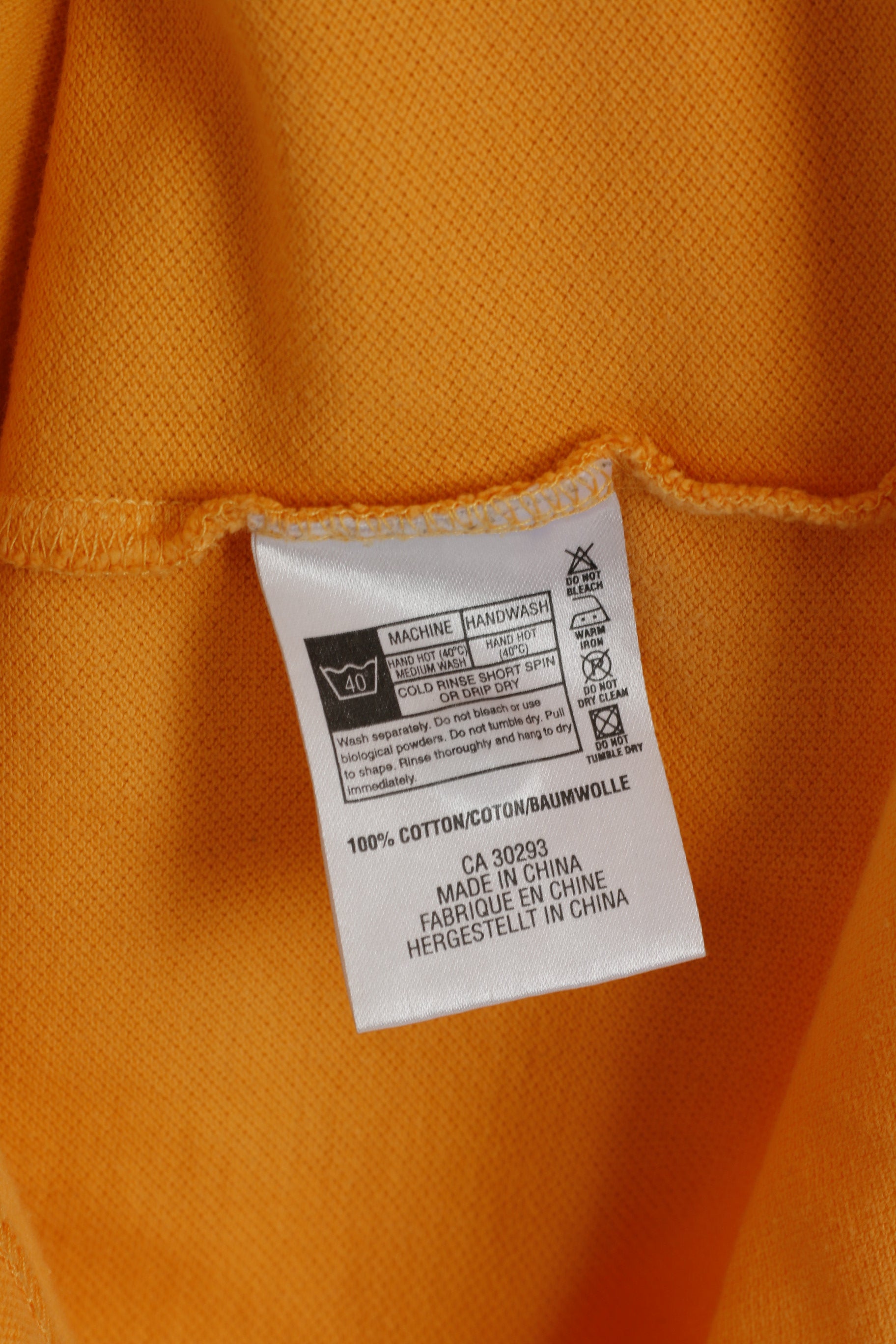 Lyle & Scott Men M Polo Shirt Orange Cotton Heritage Short Sleeve Plain Top