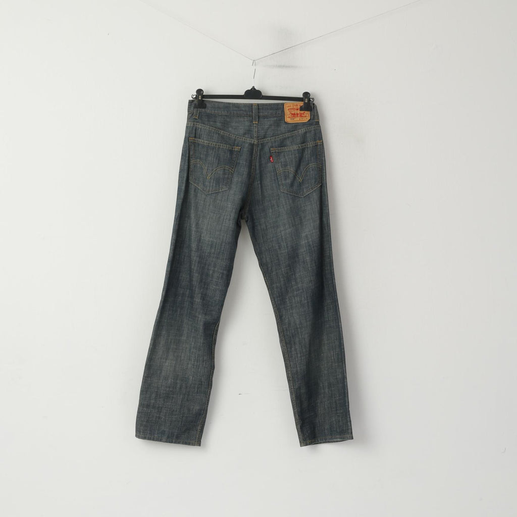 Levi's 559 Men 33 Jeans Trousers Navy Relaxed Straight Leg Denim Cotton Pants