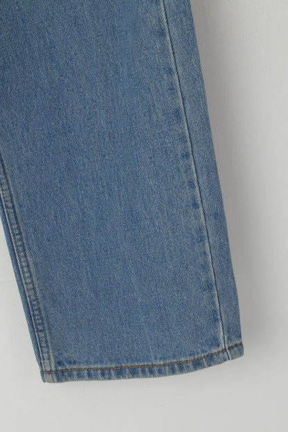 Levi's 505 Men 36 Jenas Trousers Blue Denim Cotton Classic Straight Leg Pants