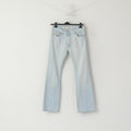 Diesel Industry Pantalon en jean pour femme 29 en denim de coton bleu clair fabriqué en Italie