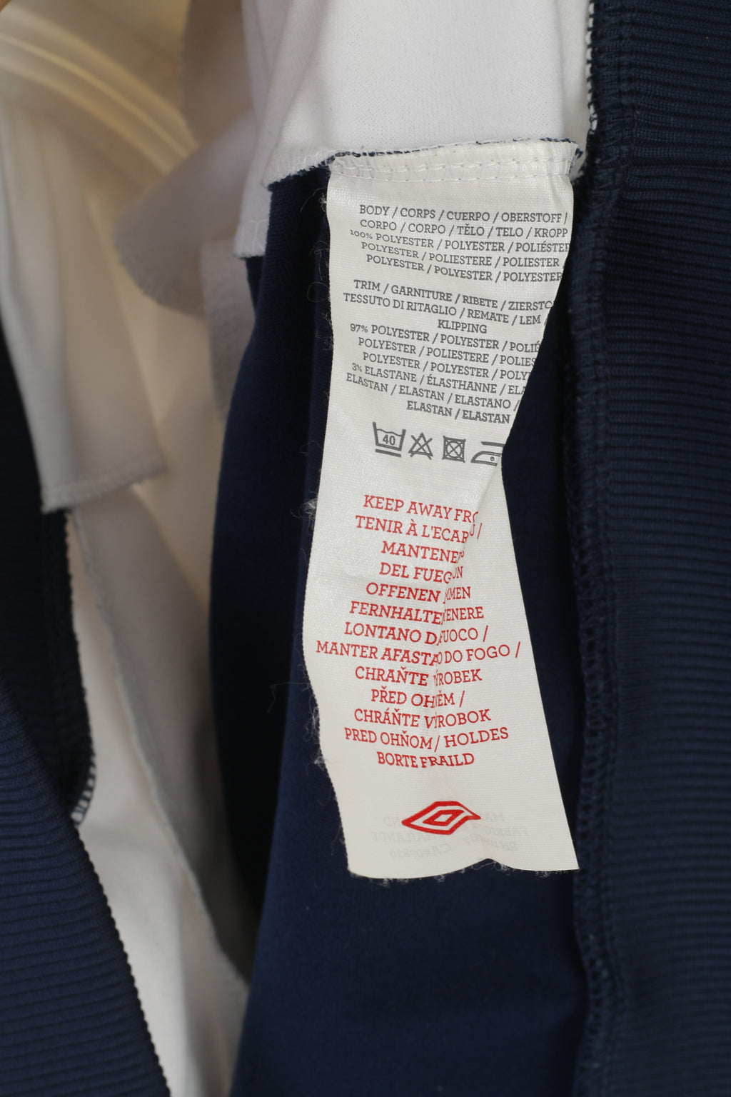 Umbro Homme XXL Sweat Marine Jaune SvFF Svenska Football Zip Up Track Top