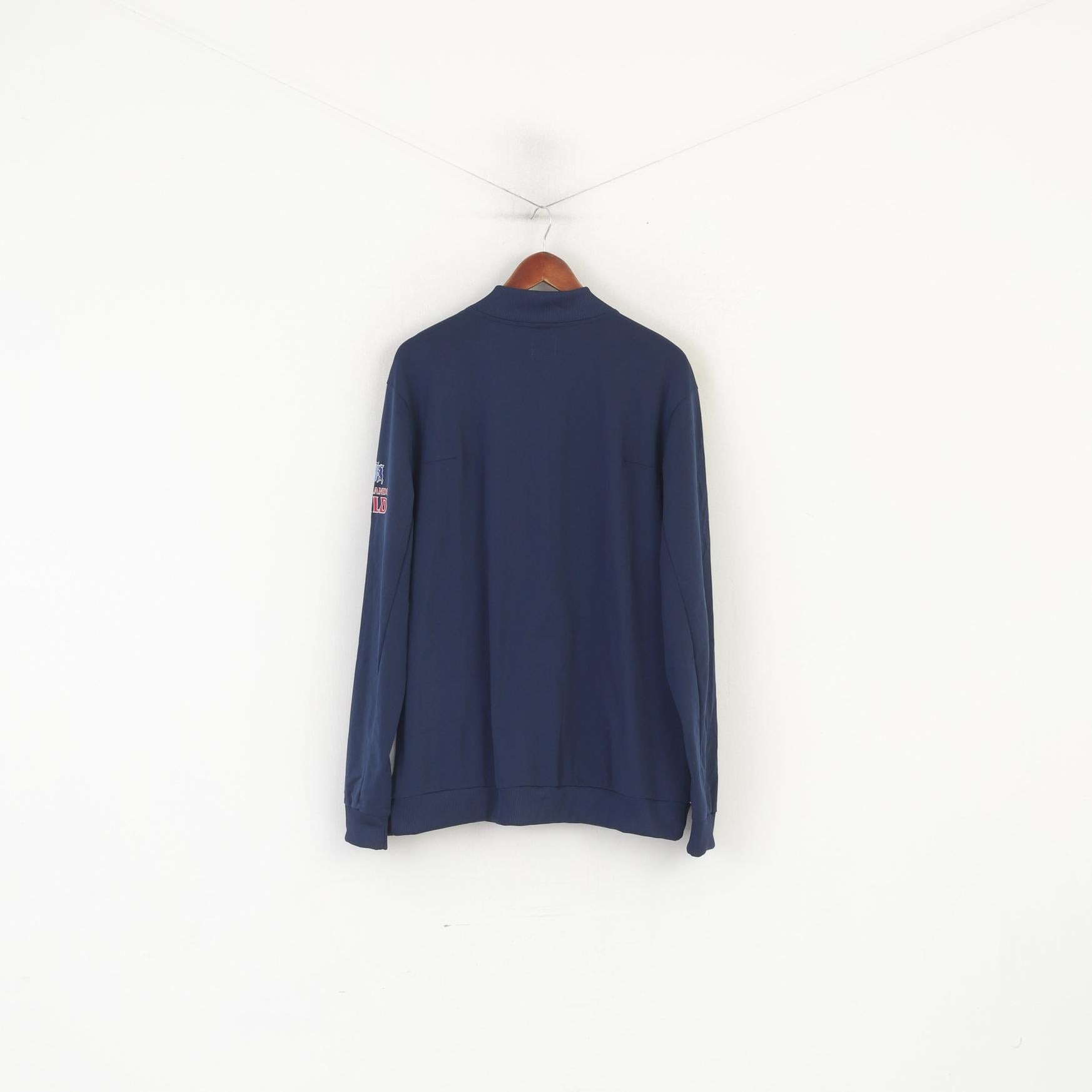 Umbro Homme XXL Sweat Marine Jaune SvFF Svenska Football Zip Up Track Top