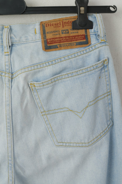 Diesel Industry Donna 29 Pantaloni Jeans Pantaloni in denim di cotone azzurro Made in Italy