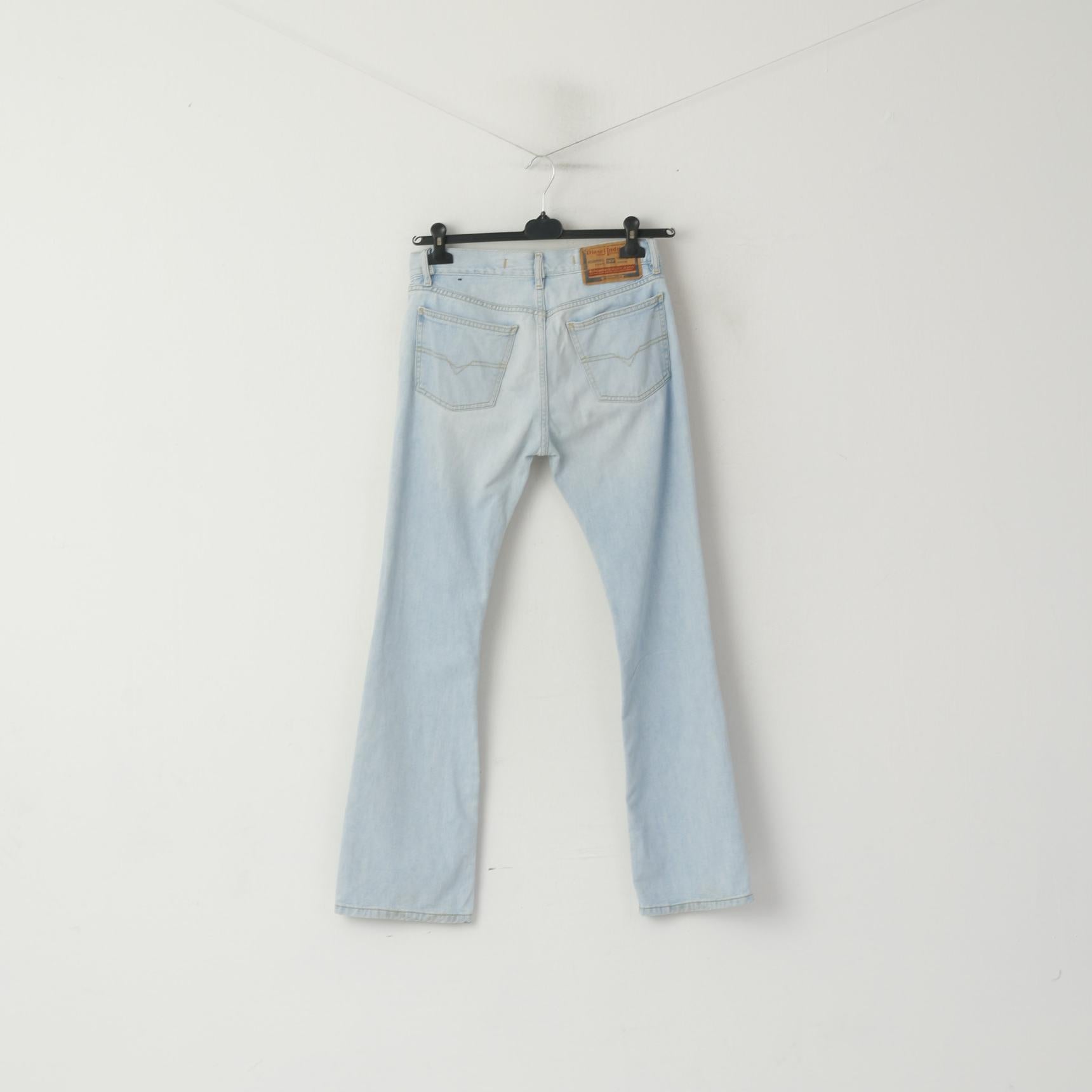 Diesel Industry Women 29 Jeans Trousers Light Blue Cotton Denim Made in Italy Pants