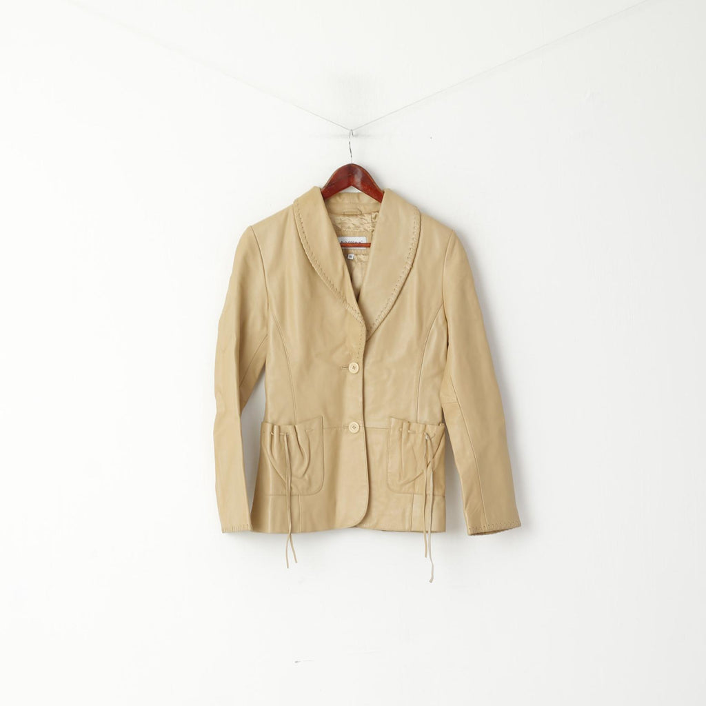 Hollies Stockholm Giacca da donna 36 S Giacca Boho morbida in pelle beige