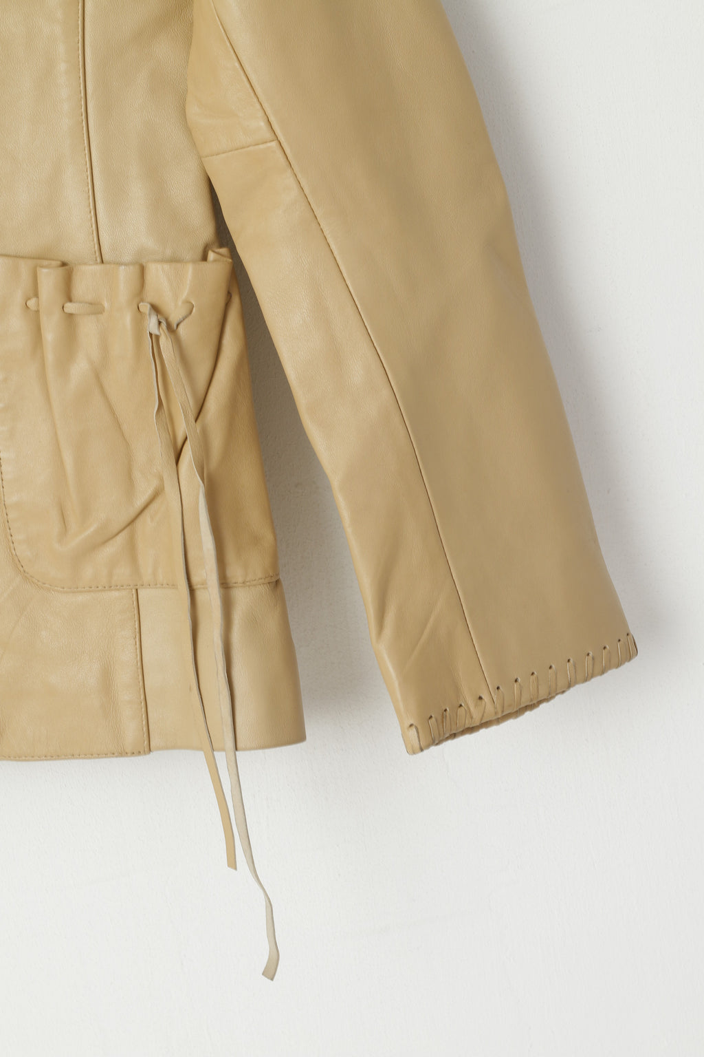 Hollies Stockholm Giacca da donna 36 S Giacca Boho morbida in pelle beige