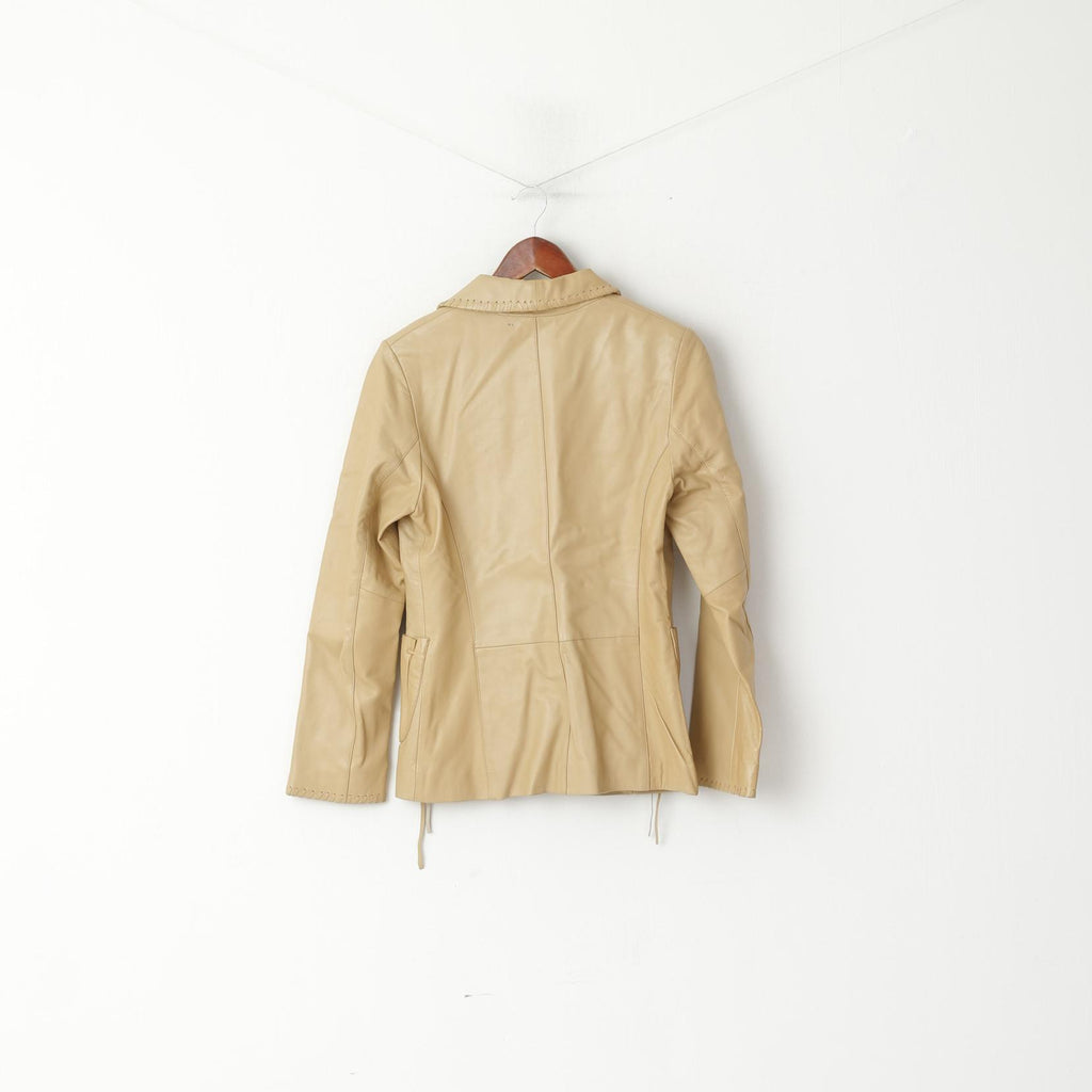 Hollies Stockholm Giacca da donna 36 S Giacca Boho morbida in pelle beige