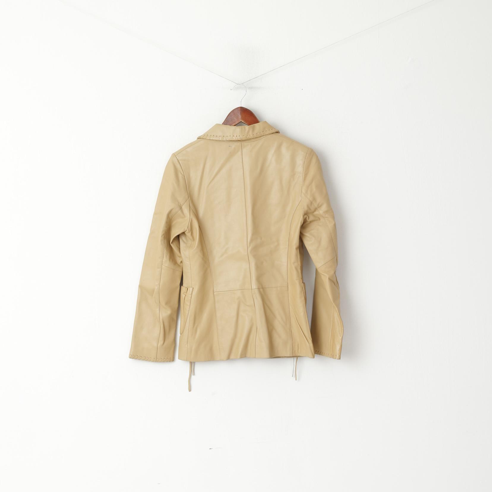 Hollies Stockholm Giacca da donna 36 S Giacca Boho morbida in pelle beige