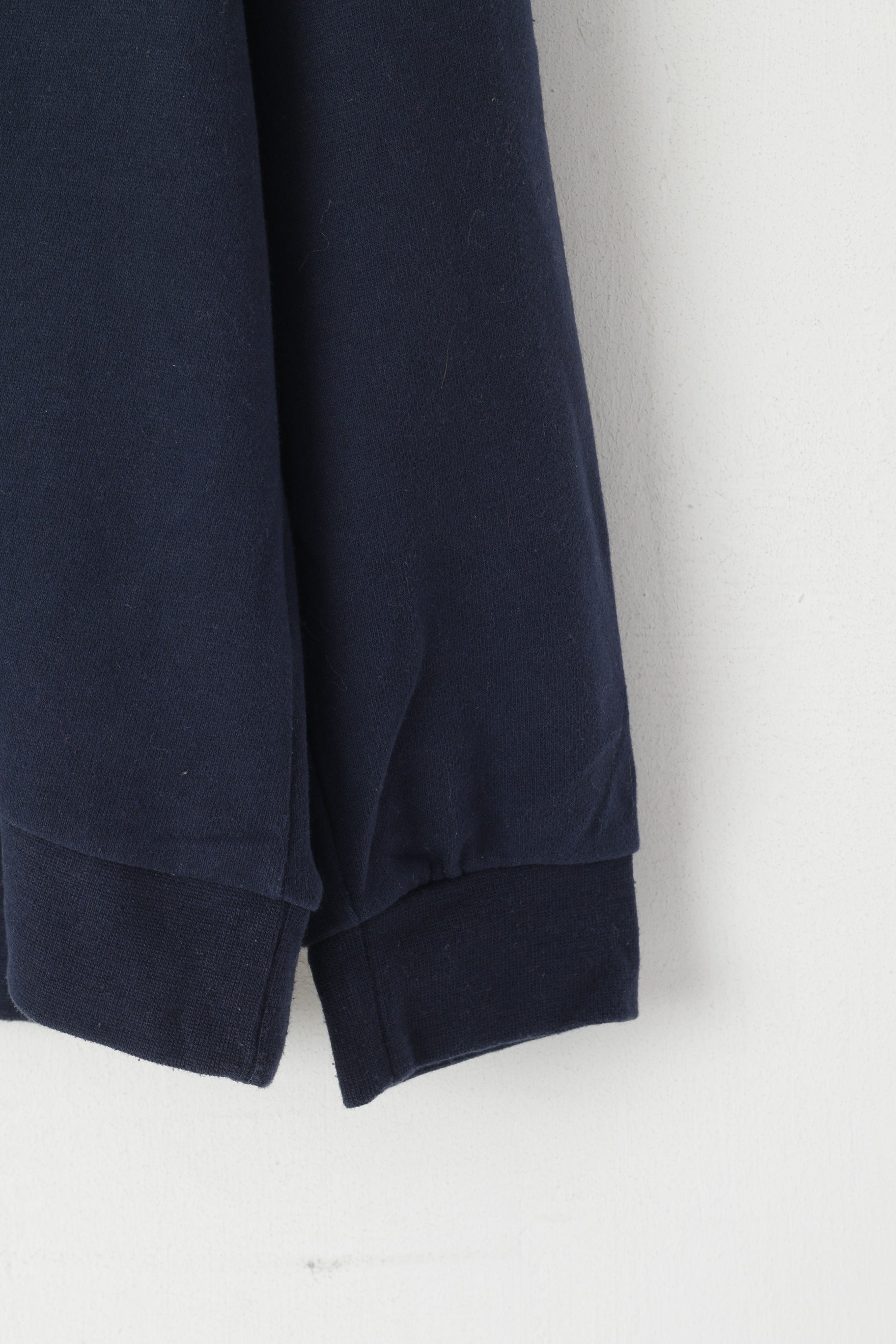 Felpa Etirel da donna M. Top girocollo morbido con grafica Sailin in cotone blu scuro