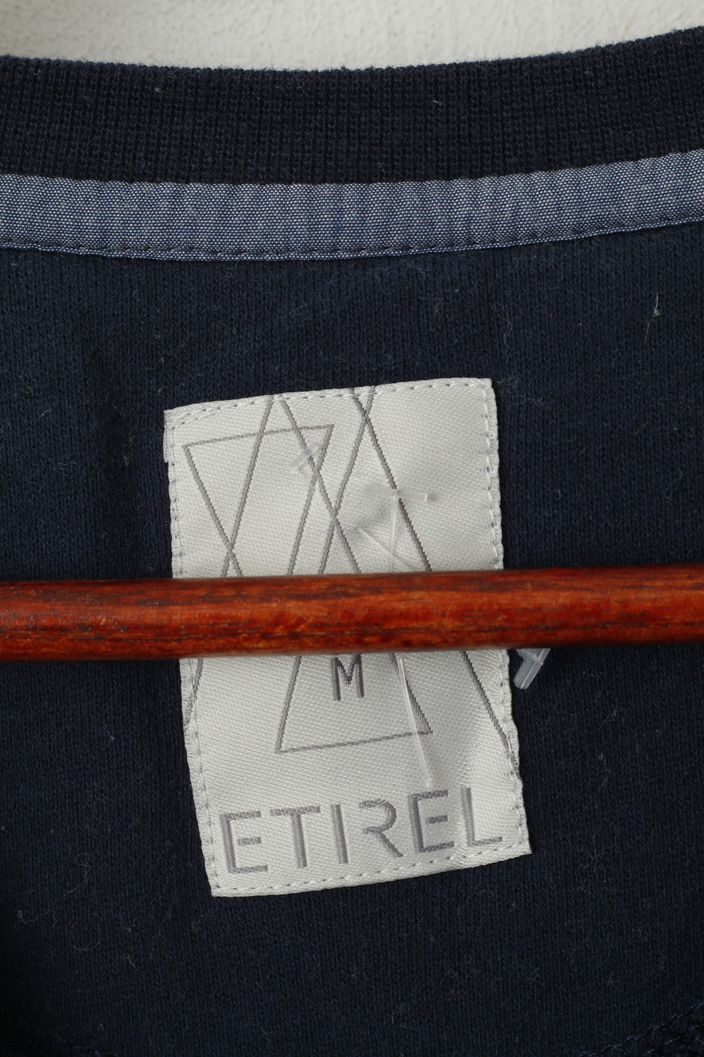 Etirel Women M Sweatshirt Navy Cotton Sailin Crew Graphic Soft Crew Neck Top