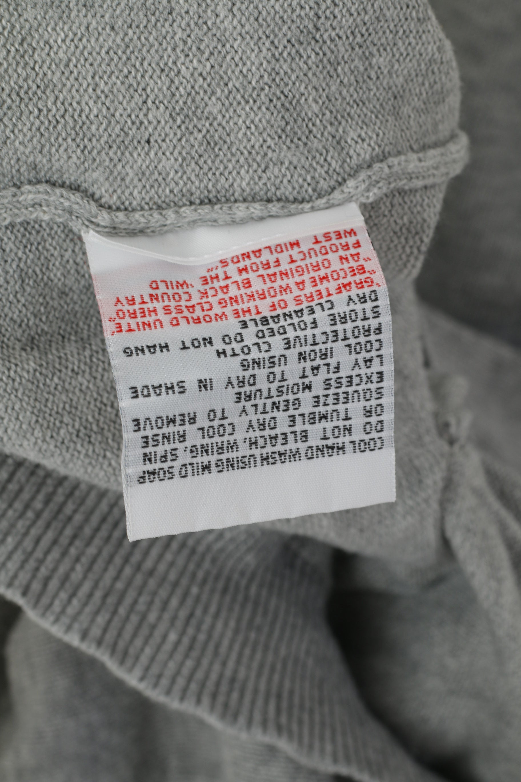 United Kingdom Of Luke Men L Button Front Cardigan Gray Cotton Classic Sweater