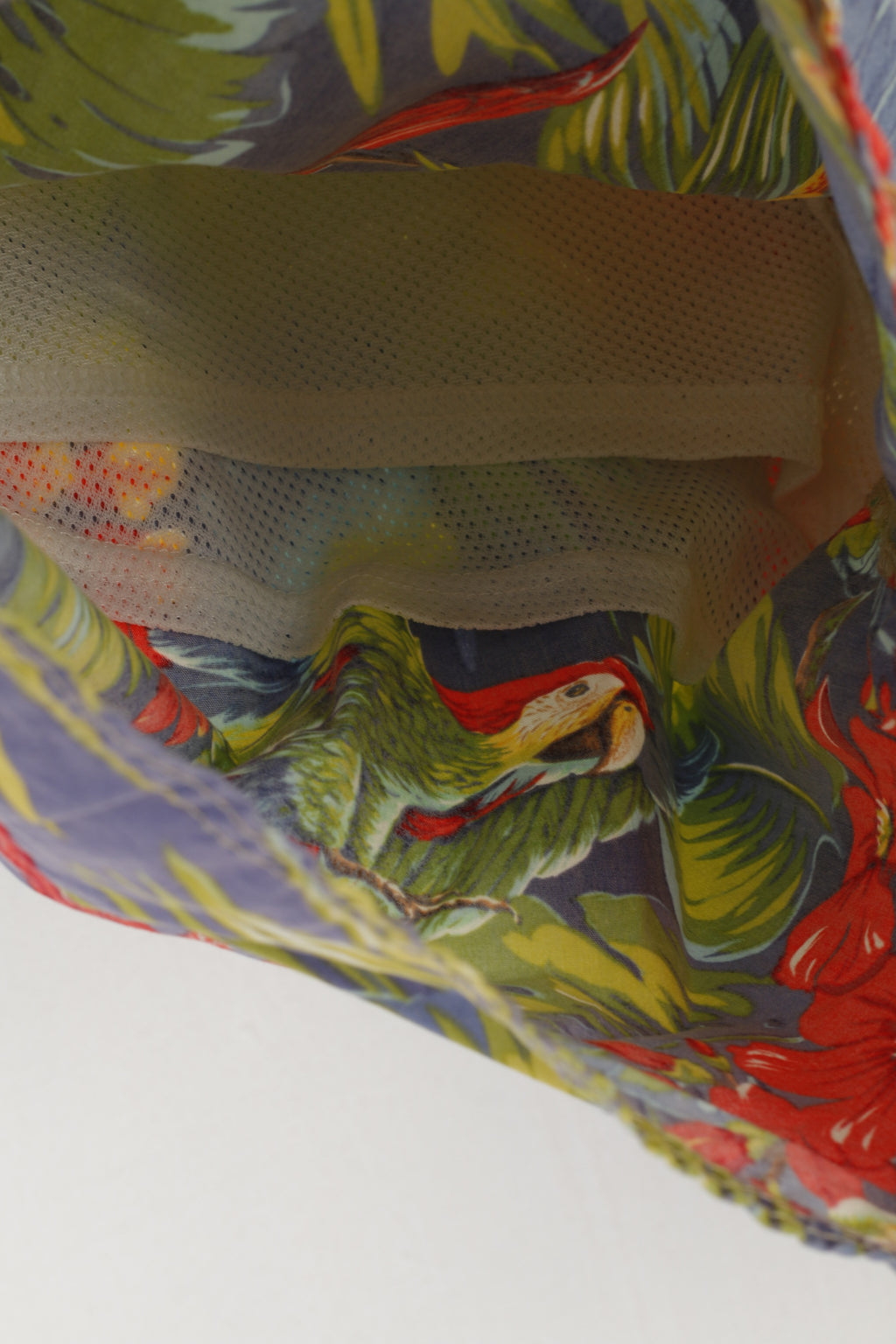 Polo Ralph Lauren Uomo 36 52 L Pantaloncini verdi Hawaii Parrot Foderati in rete estivi