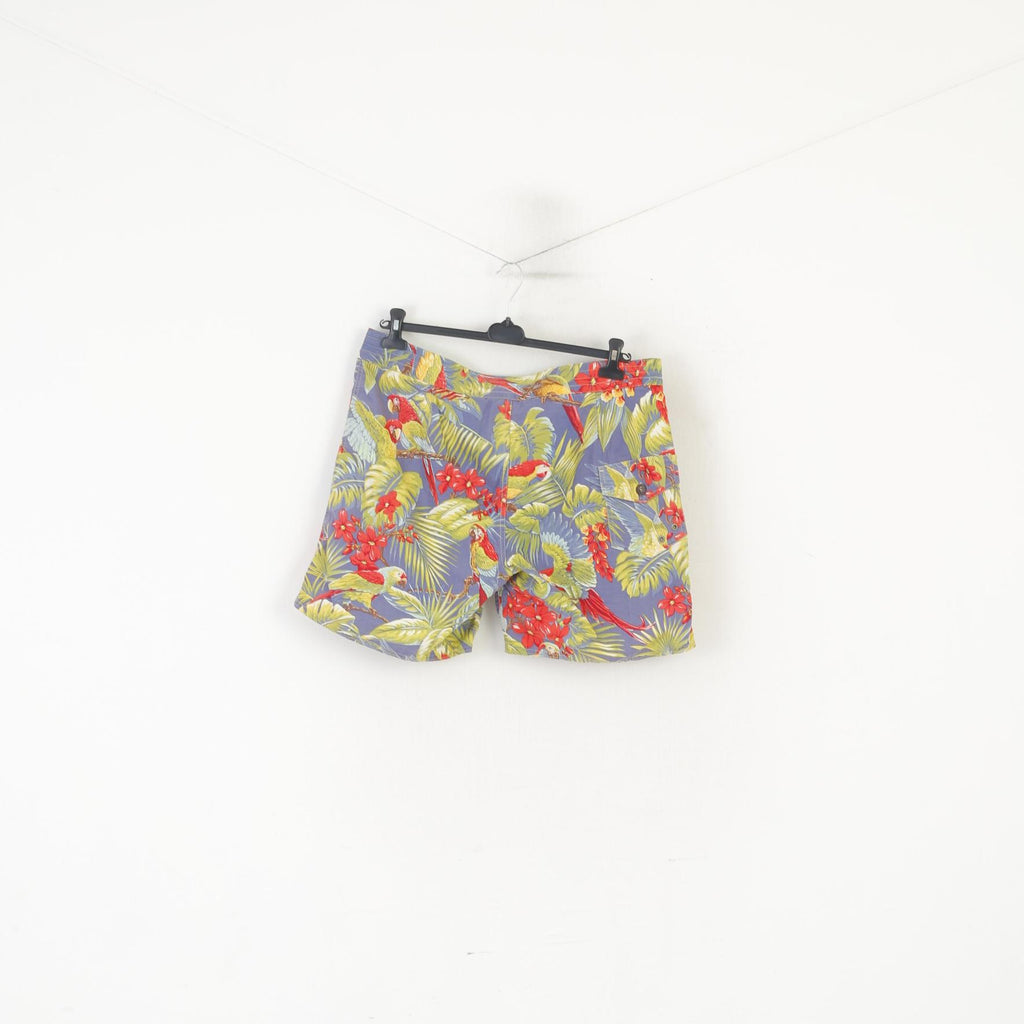 Polo Ralph Lauren Uomo 36 52 L Pantaloncini verdi Hawaii Parrot Foderati in rete estivi