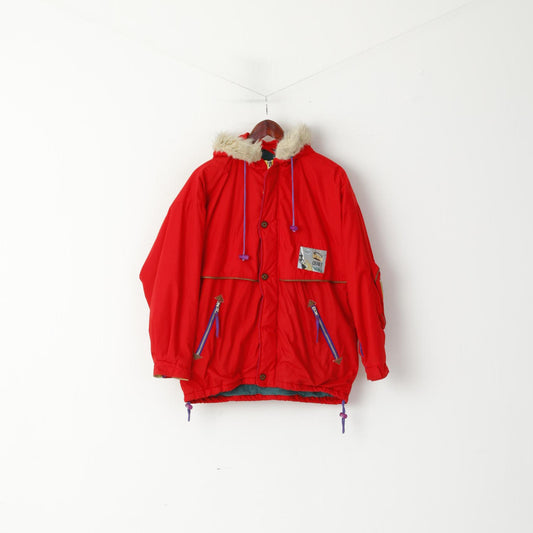 Giacca da sci Craft Youth 164 Red Snoboarding con cappuccio Royal Corps Vintage Top