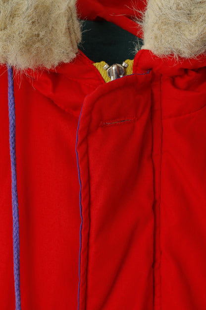 Craft Youth 164 Ski Jacket Red Snoboarding Hooded Royal Corps Vintage Top