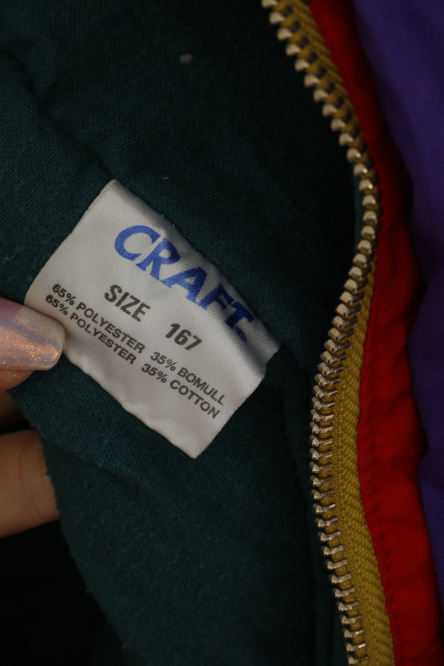 Craft Youth 164 Veste de ski Rouge Snoboarding à capuche Royal Corps Vintage Top