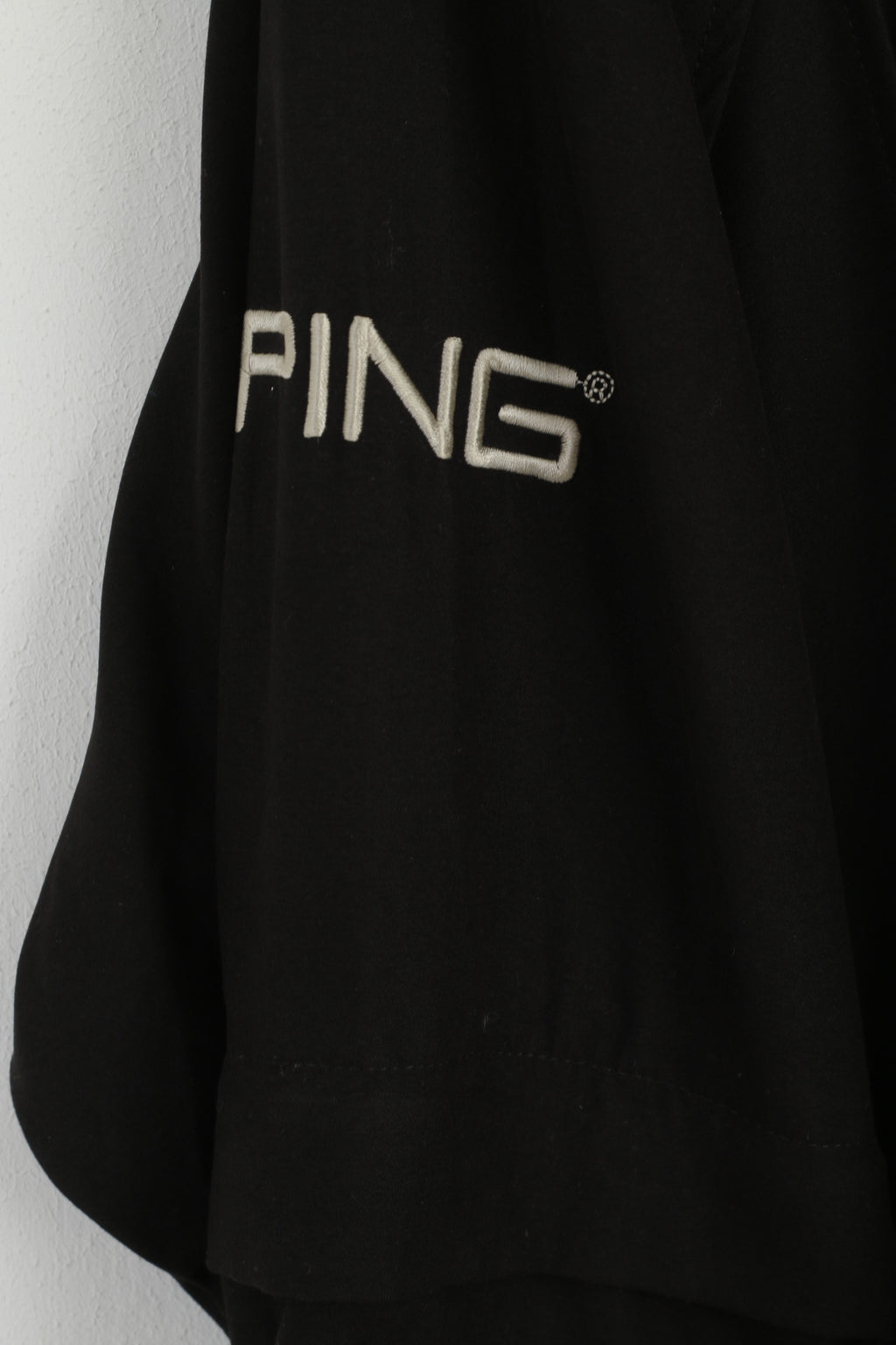 PING Hommes L Veste Pull Noir Golf Sport Zip Neck Mesh Doublé Activewear Top