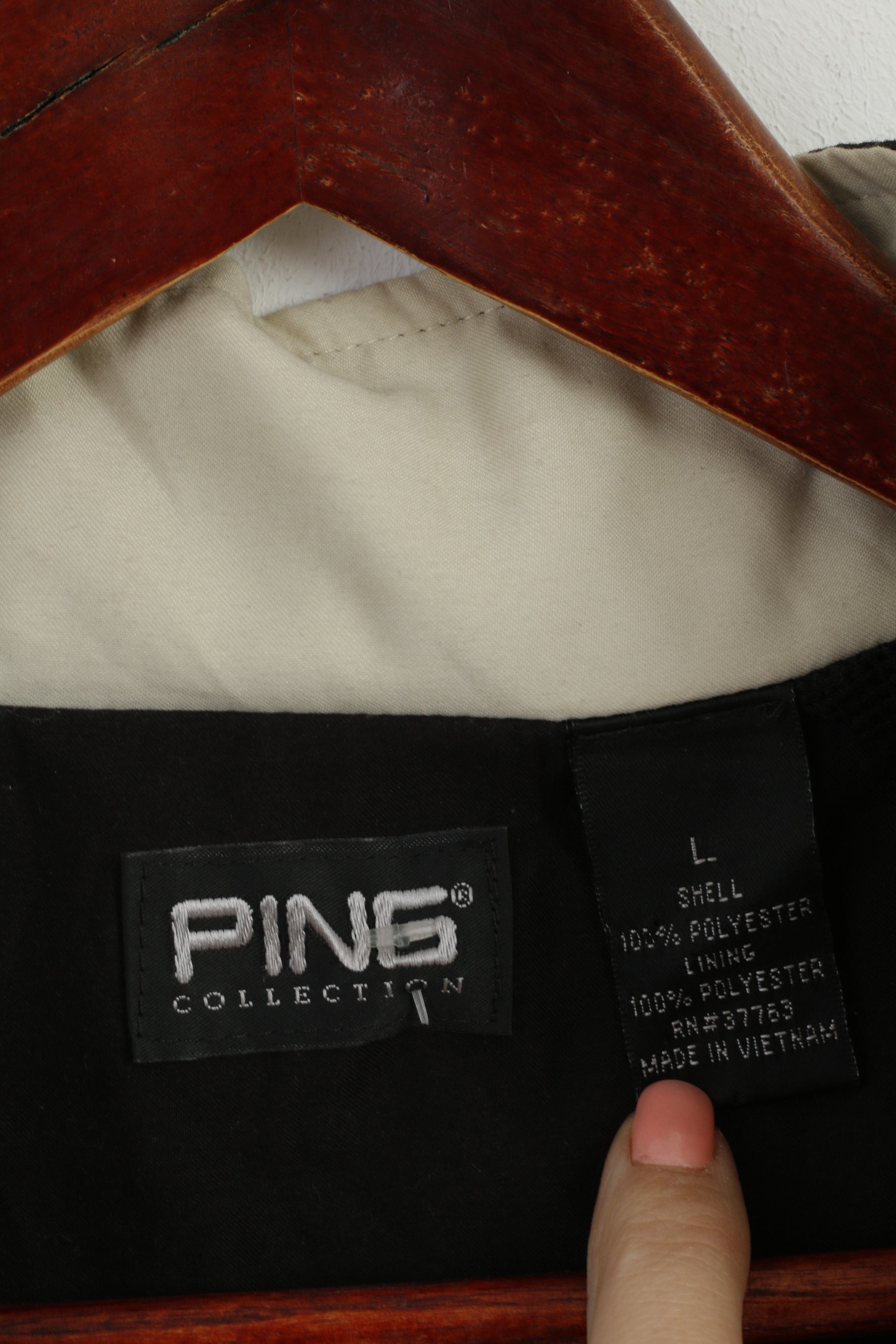 PING Hommes L Veste Pull Noir Golf Sport Zip Neck Mesh Doublé Activewear Top