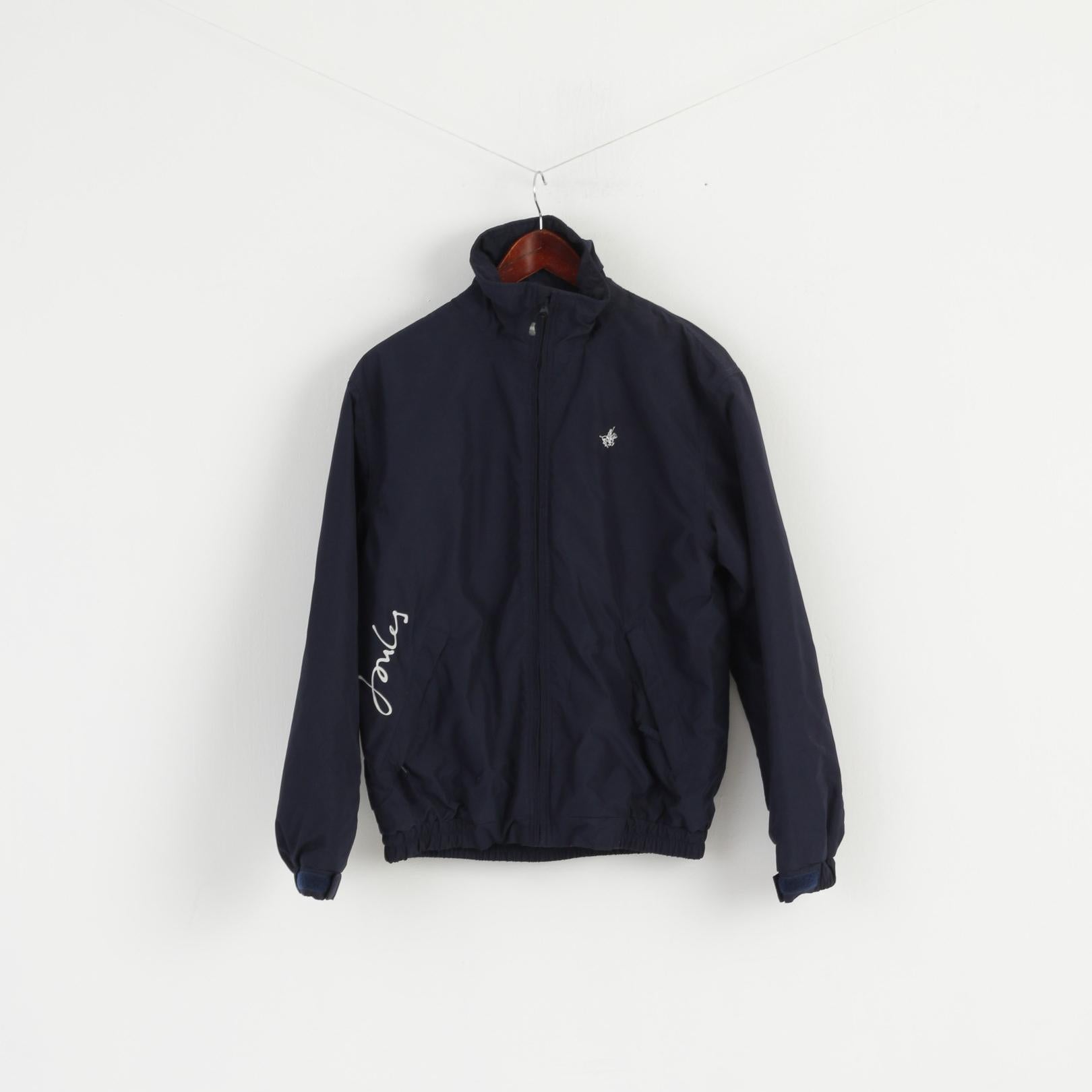 Joules Femme 10 S Veste Bleu Marine Fermeture Éclair Complète Polo Angleterre Haut Classique