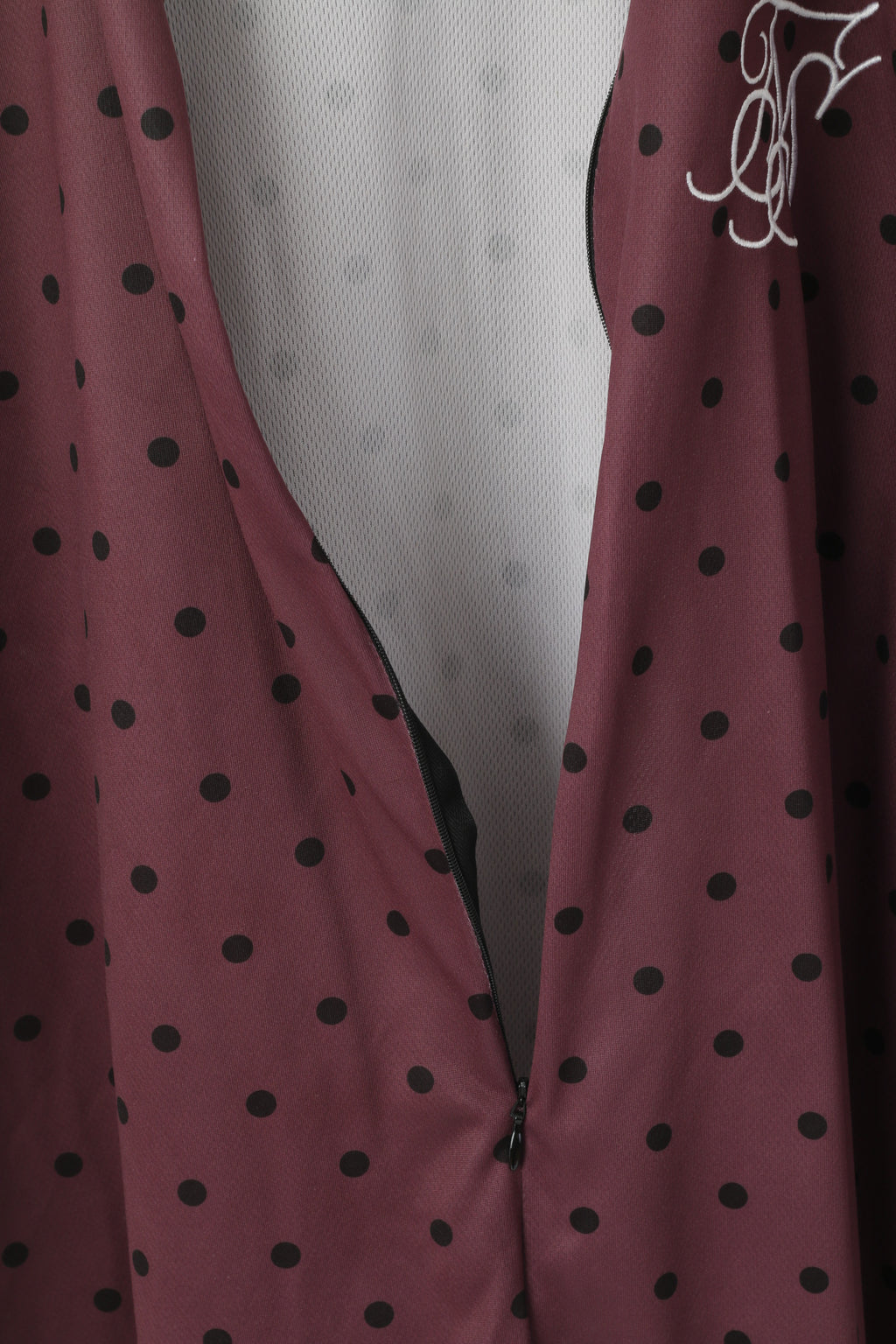 Sik Silk Hommes L Chemise Violet Rétro À Pois Demi-Zip Rétro Brillant Jersey Haut