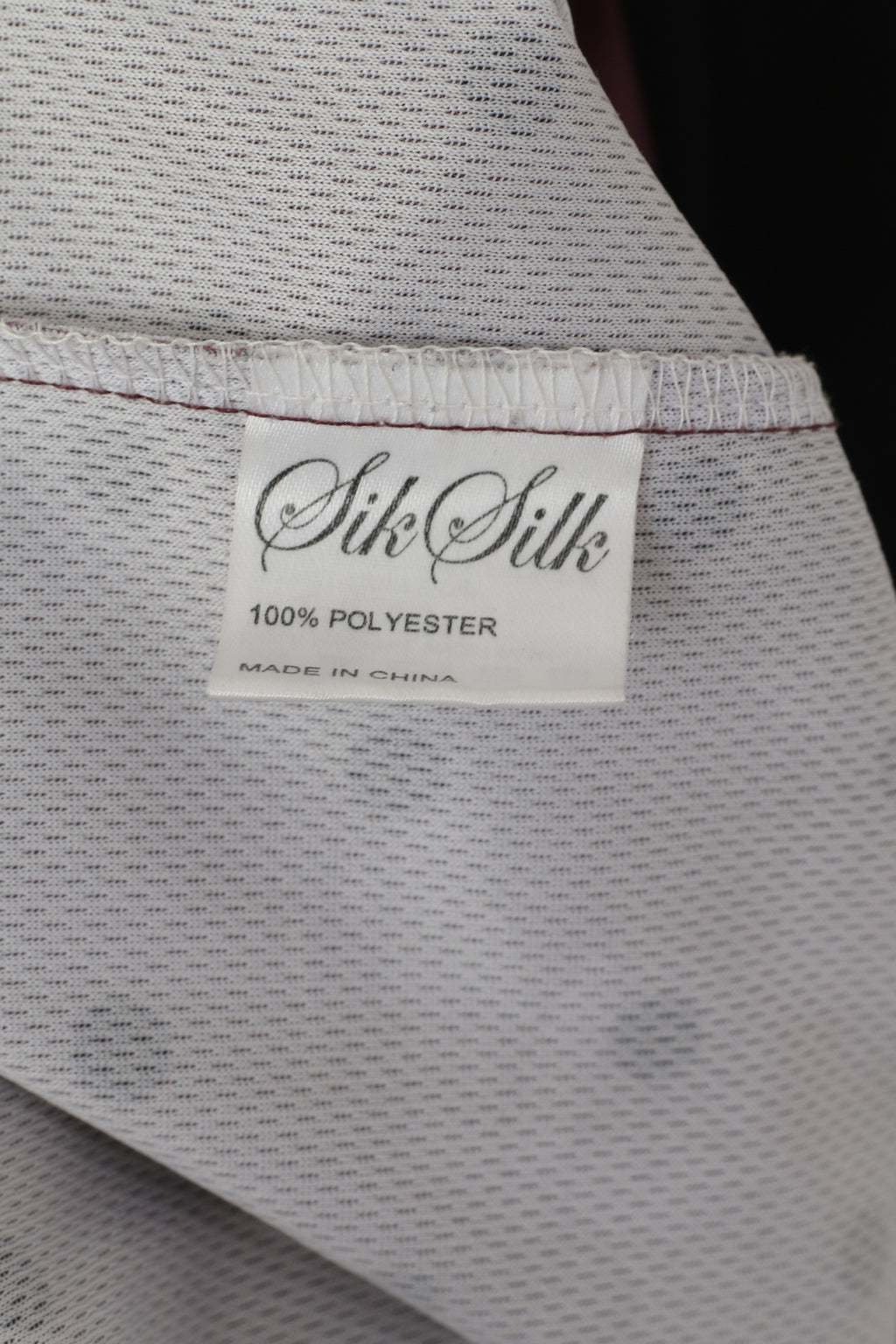 Sik Silk Hommes L Chemise Violet Rétro À Pois Demi-Zip Rétro Brillant Jersey Haut