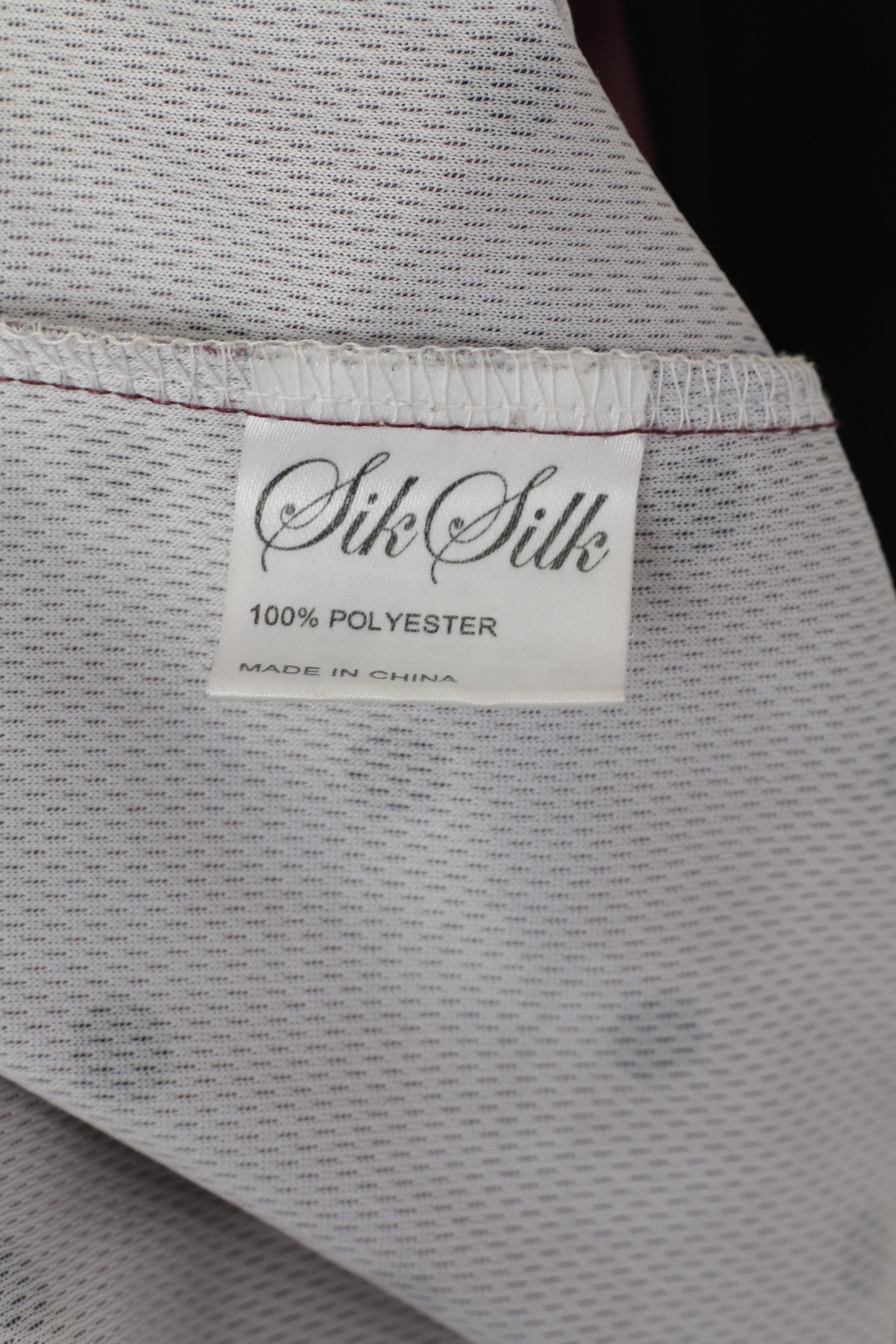 Sik Silk Hommes L Chemise Violet Rétro À Pois Demi-Zip Rétro Brillant Jersey Haut