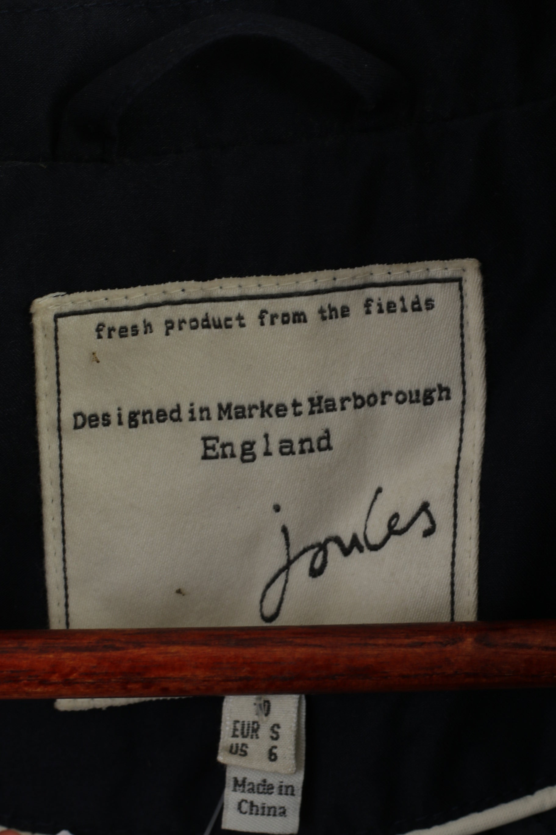 Joules Femme 10 S Veste Bleu Marine Fermeture Éclair Complète Polo Angleterre Haut Classique
