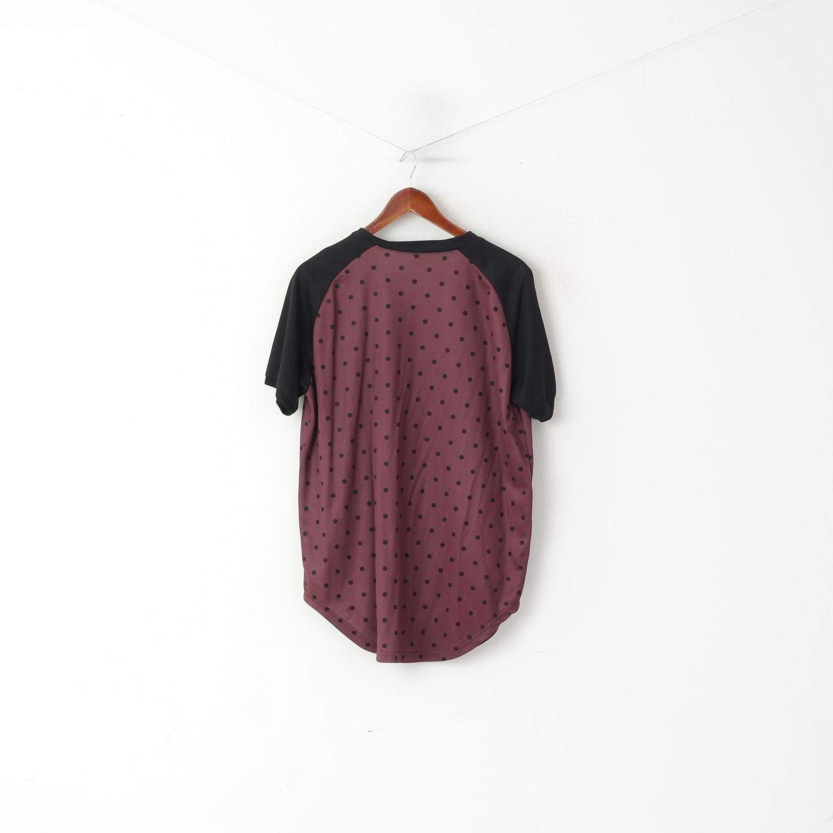 Sik Silk Hommes L Chemise Violet Rétro À Pois Demi-Zip Rétro Brillant Jersey Haut