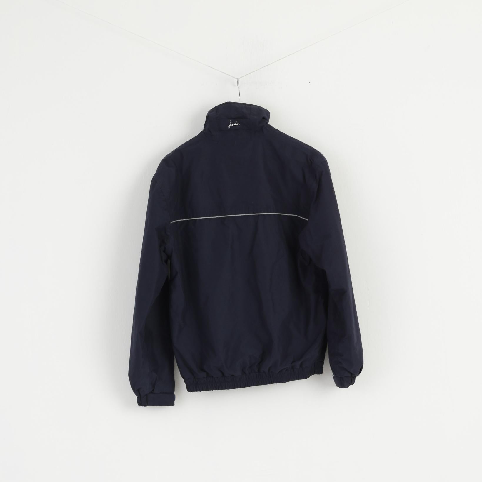 Joules Femme 10 S Veste Bleu Marine Fermeture Éclair Complète Polo Angleterre Haut Classique