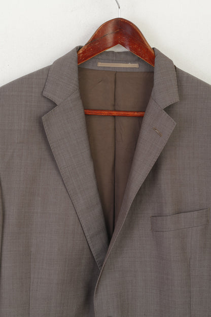Ermenegildo Zegna Men 46 Blazer Brown Shiny Wool Silk Single Breasted Jacket