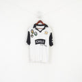 La Martina Men L Polo Shirt White Cotton Polo Club Dudomaine FIB 2004 #3 Top