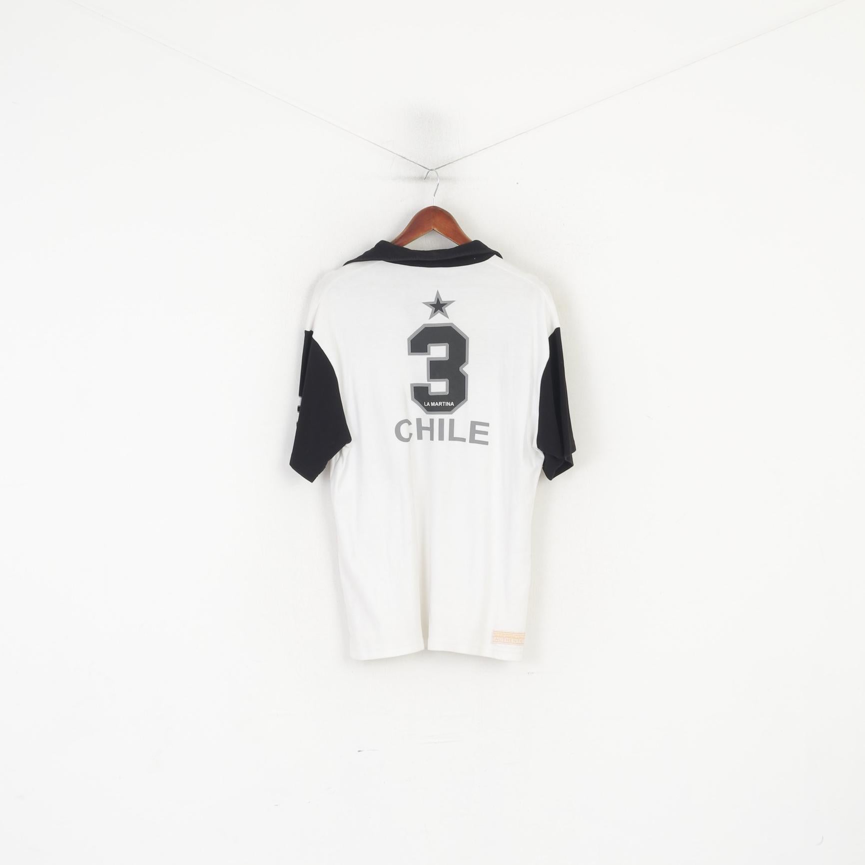 La Martina Men L Polo Shirt White Cotton Polo Club Dudomaine FIB 2004 #3 Top