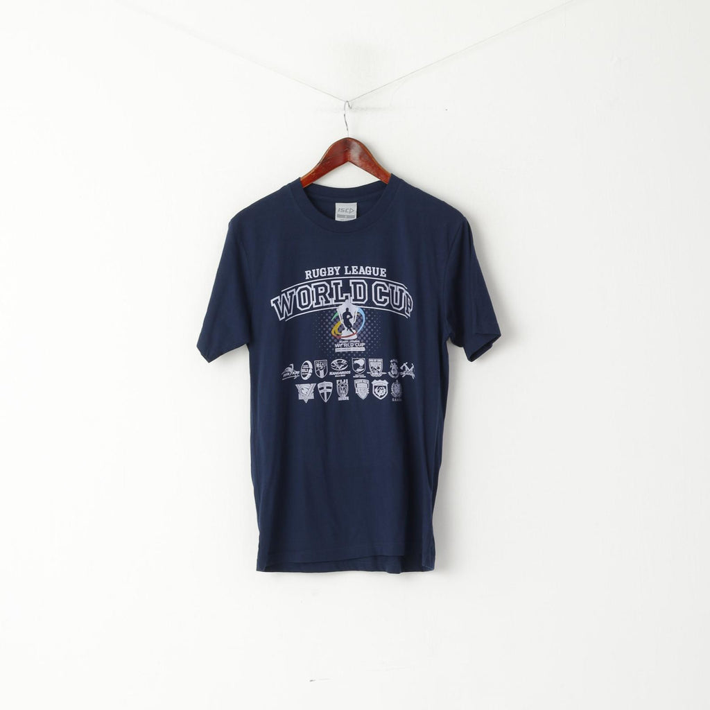 Nouveau Chemise homme ISC bleu Rugby League coupe du monde angleterre et pays de Galles 2013