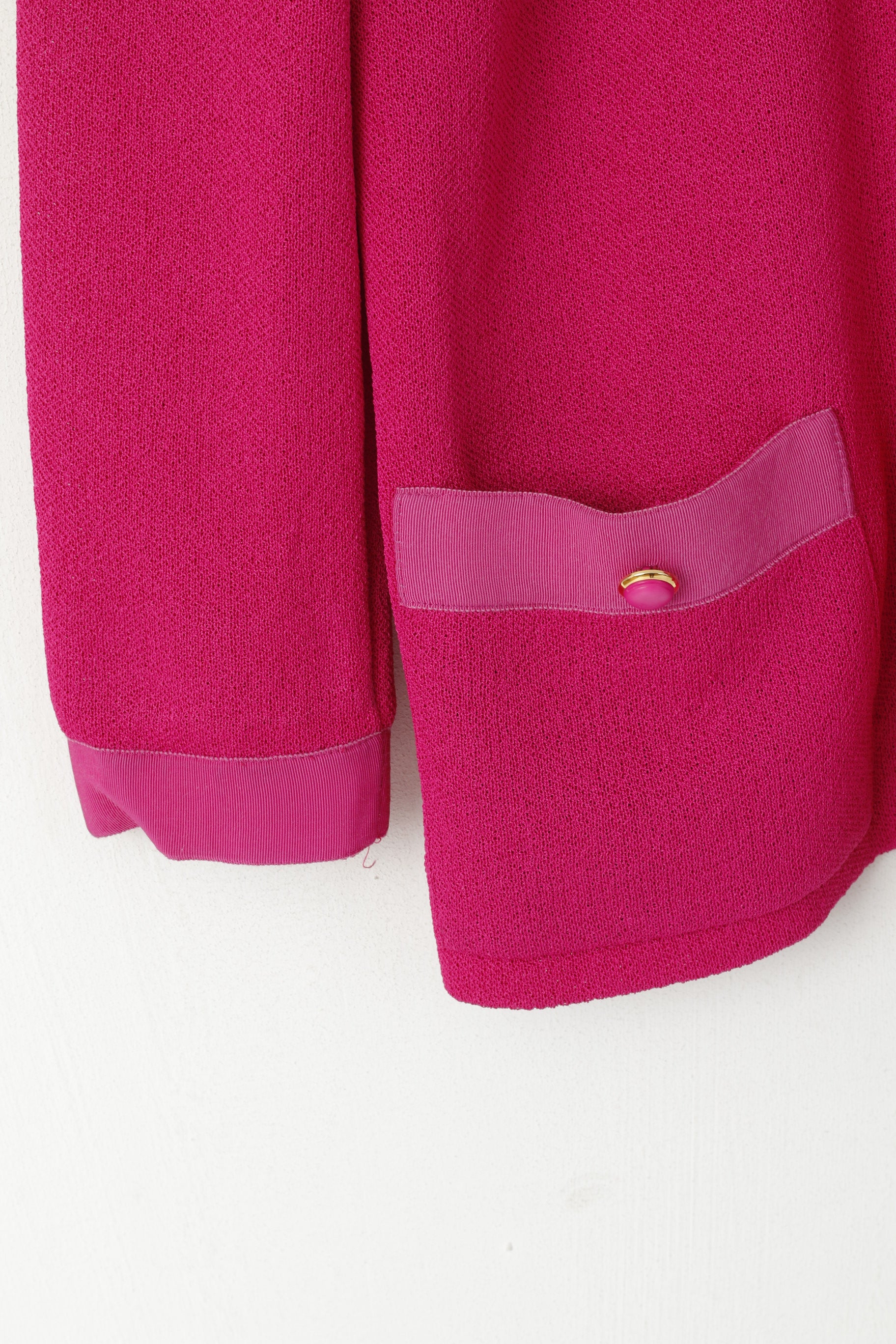 Castleberry Adrian Avery Women 8 S Cardigan Fuchsia Vintage Classic Sweater