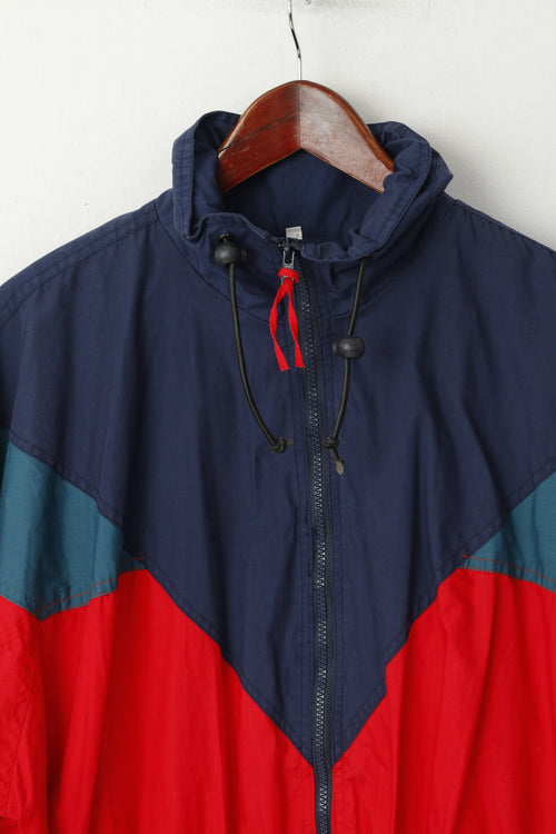 AXXESS Norvège Hommes L Veste Rouge Extérieur Vintage Pleine Fermeture Éclair À Capuche Morgedal Top
