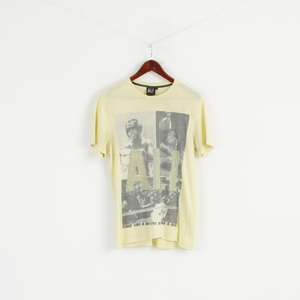 Muhammad Ali Men M T- Shirt Yellow Cotton Graphic Greatest Boxers Top
