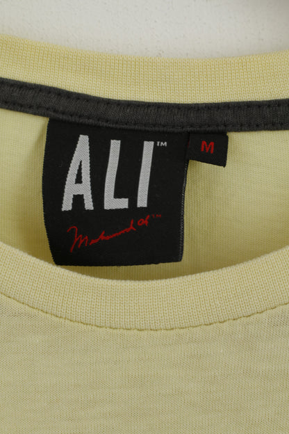 Muhammad Ali Men M T- Shirt Yellow Cotton Graphic Greatest Boxers Top
