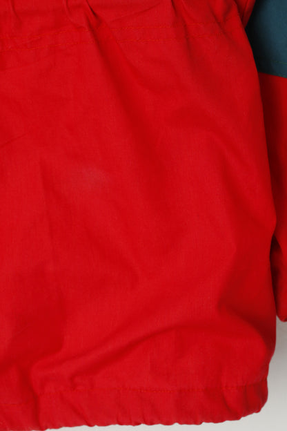 AXXESS Norvège Hommes L Veste Rouge Extérieur Vintage Pleine Fermeture Éclair À Capuche Morgedal Top
